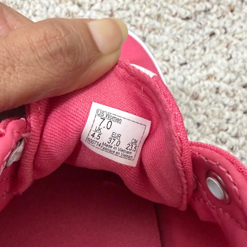 New! Vans Women's Bright Pink Canvas Old Skool - Picture 7 of 7